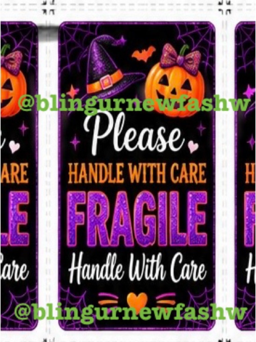 Fragile Halloween Handle With Care Stickers